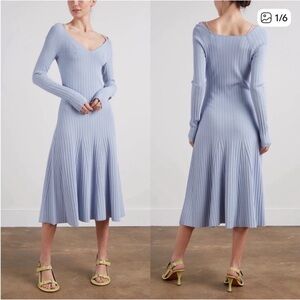 Proenza baby blue midi dress XS
